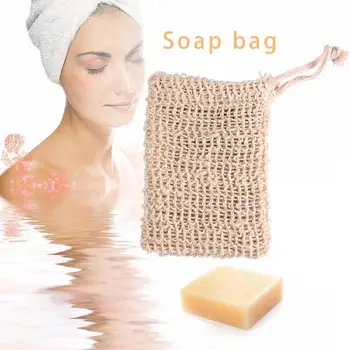 

5 Pcs Natural Cotton Soap Bag Soap Blister Mesh Double-layer Soap Net Foaming Net Easy Bubble Mesh Bag Bathroom Cleaning Tools