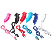 Розовый мини Nunchuck Nunchuk Пульт дистанционного управления для консоли nintendo wii