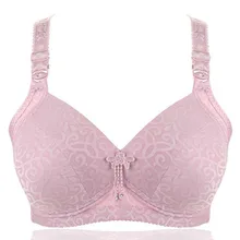 Женский хлопковый бюстгальтер размера плюс, регулируемый бюстгальтер с пуш-ап чашечкой B C, нижнее белье, бюстгальтер без косточек, нижнее белье
