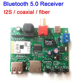 

Bluetooth 5.0 audio receiver I2S / coaxial / fiber output U disk / TF card lossless player MP3 WAV FLAC APE decoding