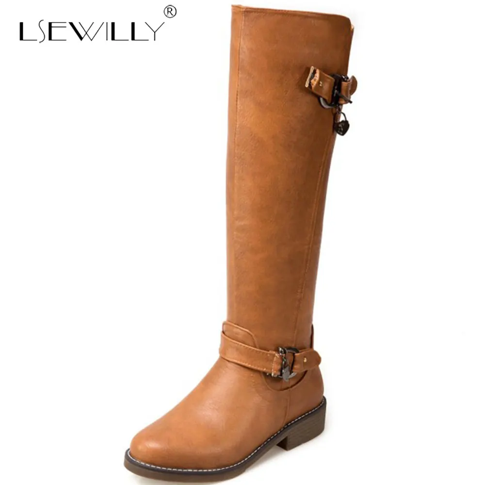 

Lsewilly Office Lady Med Heels Boots Zipper Warm Mid Calf Boots Women Round Toe Winter Shoes Fashion Footwear Size 33-44 E260