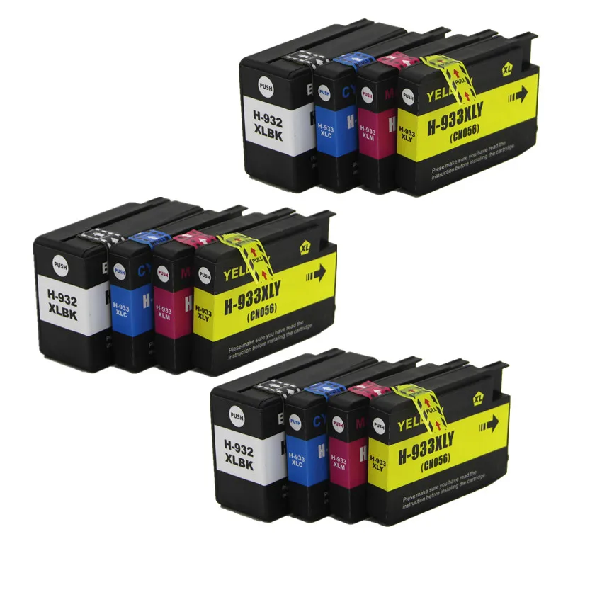 Cartucho de tinta compatible con impresora hp 932, 933 XL, 932XL, hp  Officejet 7510, 7512, 3 juegos|Cartuchos de tinta| - AliExpress