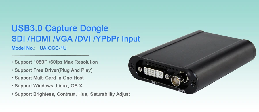 Best HD 1080P HD 3G SDI + HDMI + VGA + YPbPr + DVI Capture Dongle Live Streaming Video Audio Capture Card Game Video Grabber