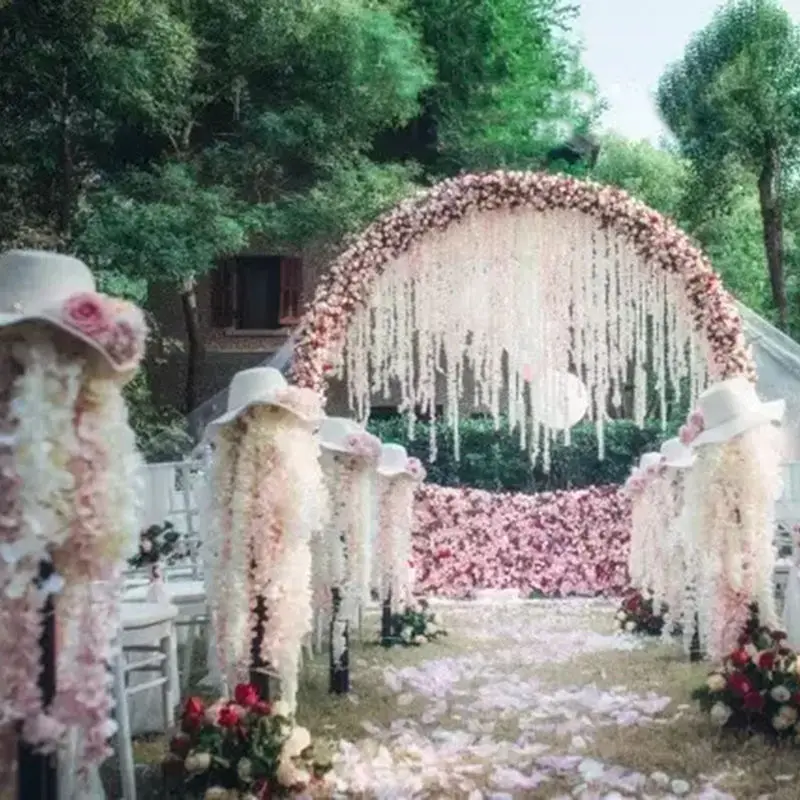 1m/pc Artificial Hydrangea Orchid Wisteria Flowers String For DIY Wedding Arch Rattan Chair Wedding Hawaiian Party Decorations 1m/pc Artificial Hydrangea Orchid Wisteria Flowers String For DIY Wedding Arch Rattan Chair Wedding Hawaiian Party Decorations