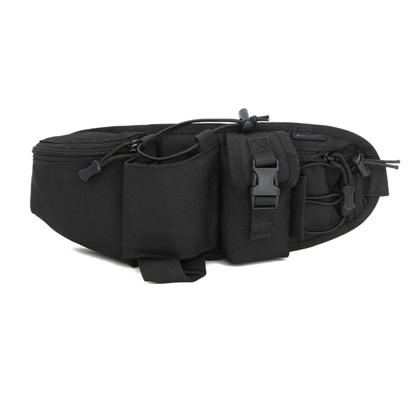 

Unisex Waterproof 1000D Nylon Travel Military Water Bottle Hip Belt Messenger Sling Chest Fanny Pack Waist Bag