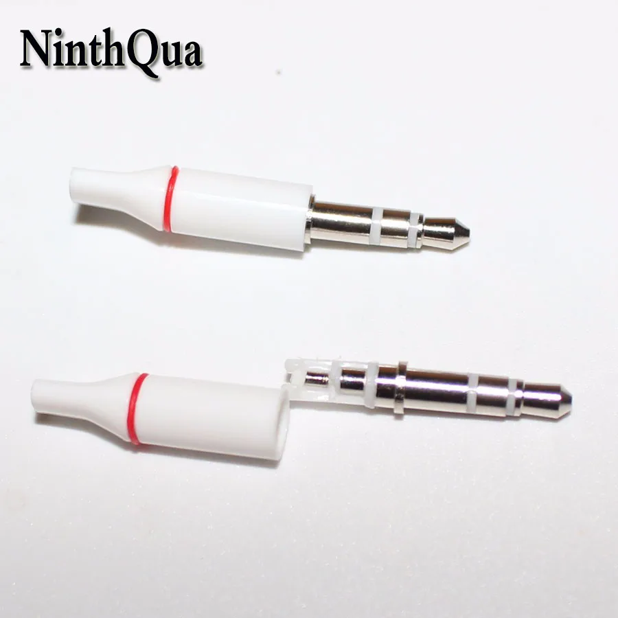 

50pcs 3.5mm Stereo Headset Plug 3 pole 3.5 Audio Plugs Adaptor Connector for Earphone ect White Black