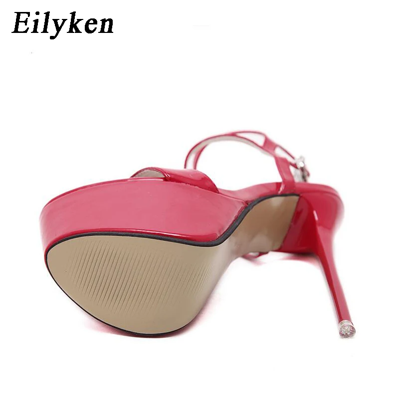Eilyken Women Sandals high heel Shoes Women Party Platform Sandals 17cm High-Heeled Buckle Strap Sandals Pump 34-40