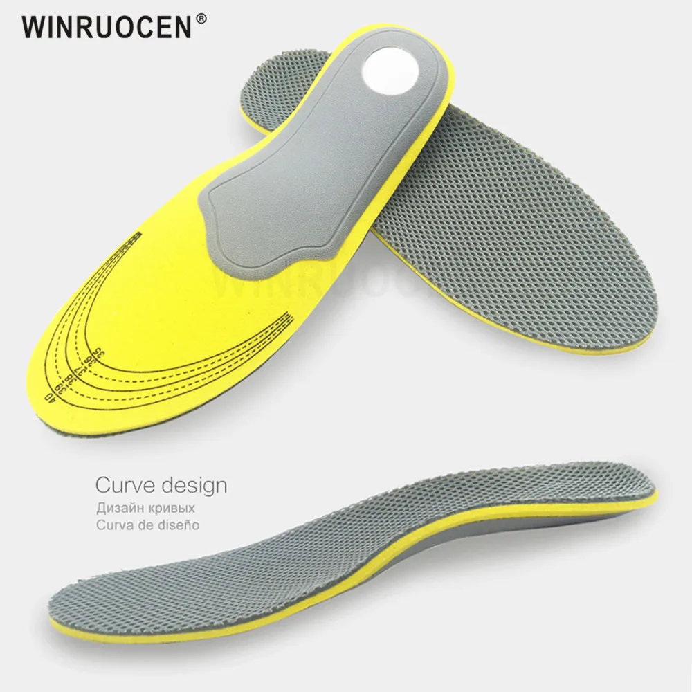 

WINRUOCEN 3D Orthopedic Insoles Comfortable Orthotics Flat Foot Insole Insert Arch Support Pad for Plantar Fasciitis Men Women