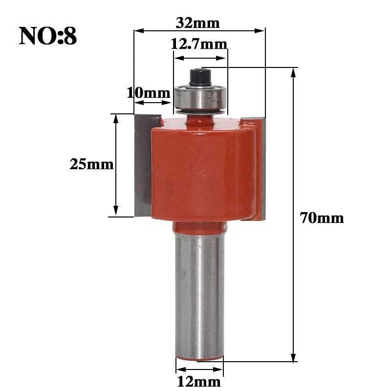 

1pc 12mm Shank Rabbeting & Slotting Router Bit woodworking router bits carbide bit Woodworking cutter Wood Cutting Tool