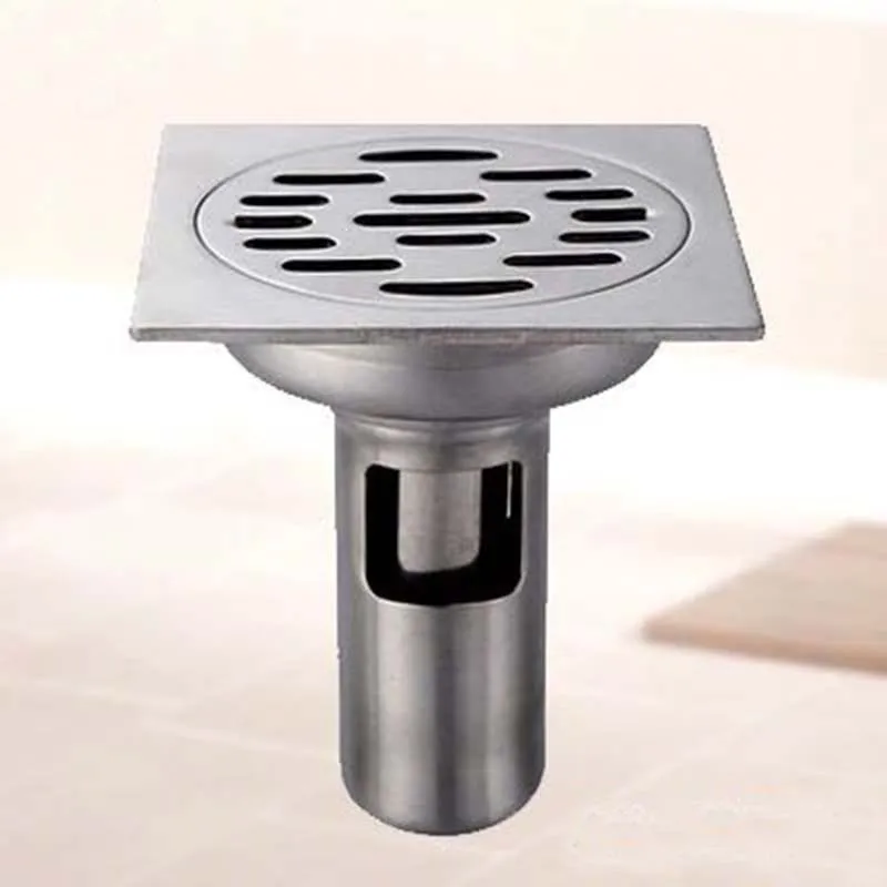 Stainless Steel Floor Drain 10X10 cm Bathroom Kitchen Shower Double ...
