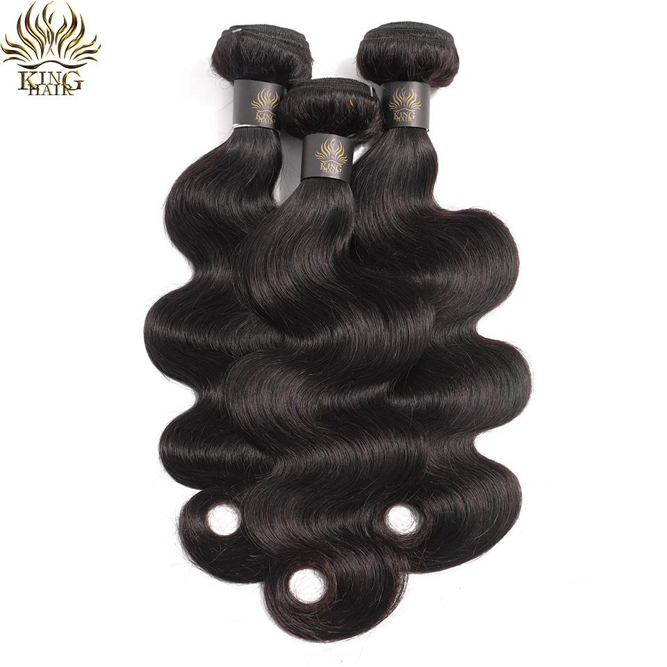 King Hair Body Wave Bundles With Closure 100% Remy Human Hair Bundles With Closure Malaysian Hair Weave Bundles With Closure