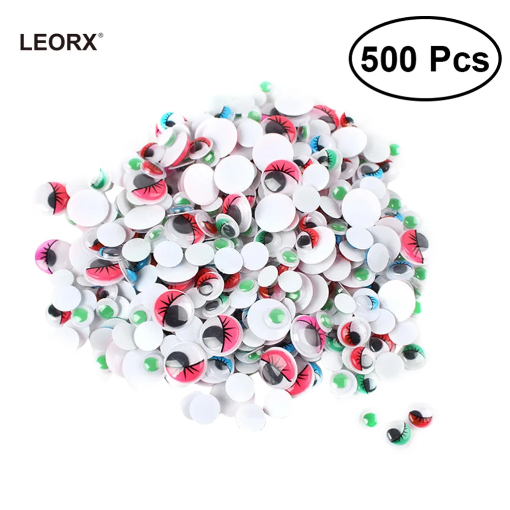 200Pcs Cute Mixed Self-adhesive Eyes Handmade Doll Parts DIY Craft Supplies