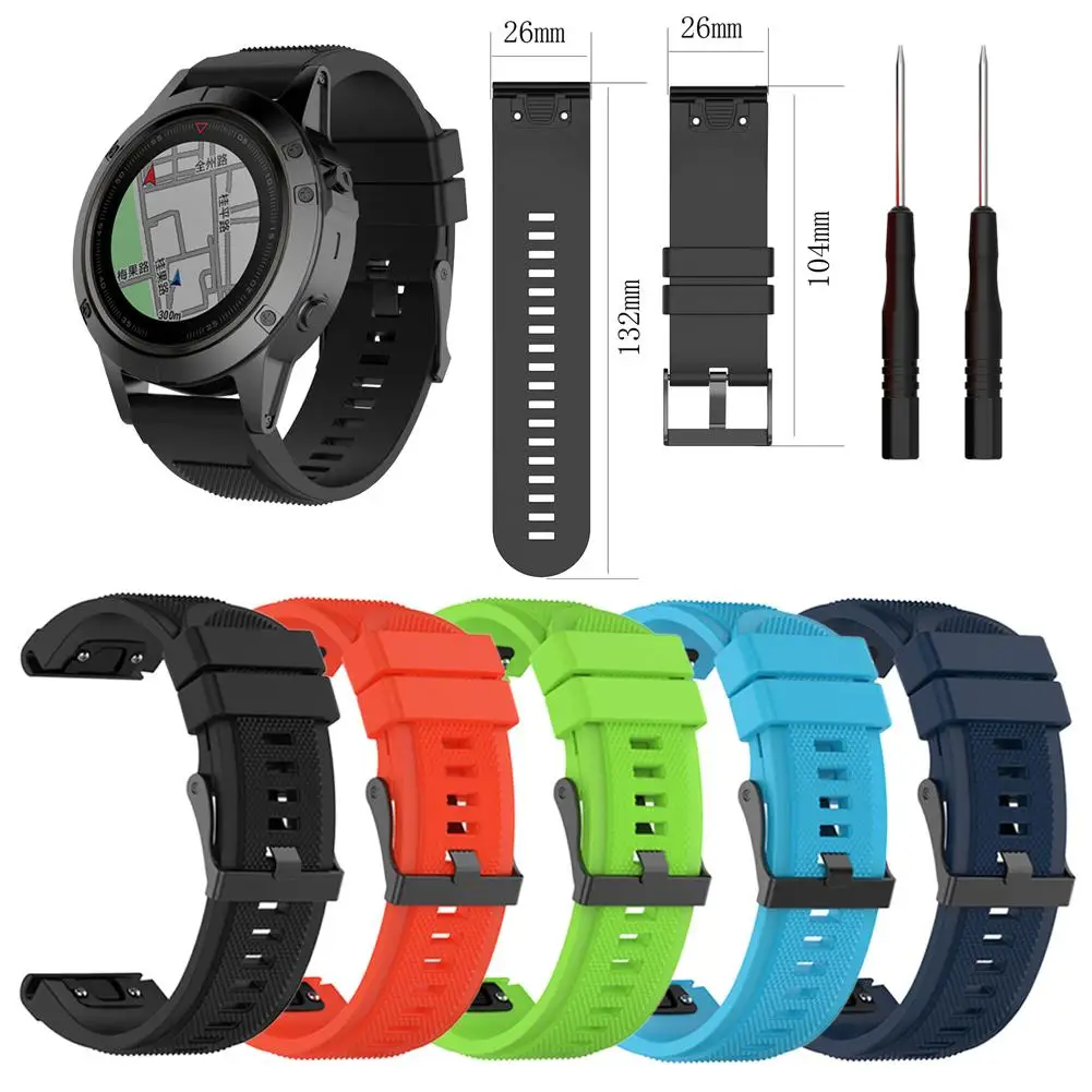 26 мм быстросъемный силиконовый ремешок для наручных часов браслет Garmin Fenix5X/спуск