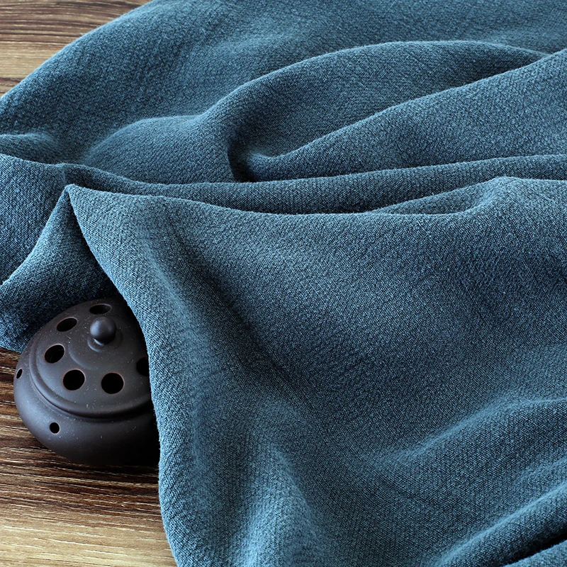 

High-grade 100% Organic Ramine Washed Print Plain Dyed Fabric For Women Robe Ethnic style Thickening Fashion cloth DIY Sewing