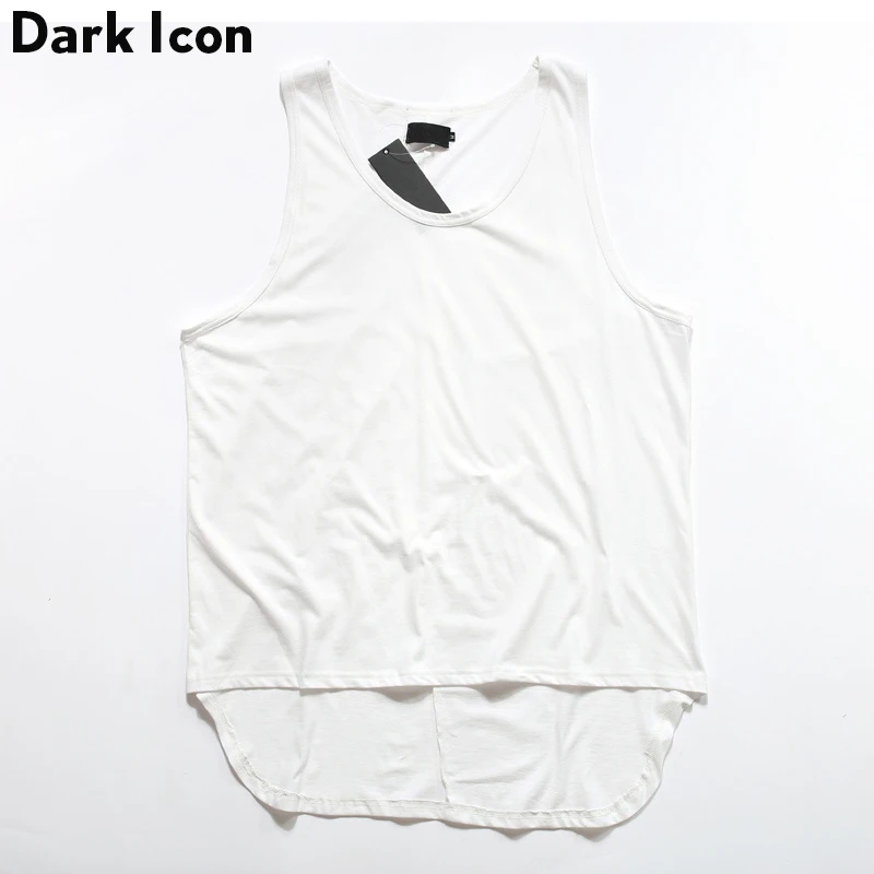 Мужская Уличная майка DARK ICON укороченная и длинная кофта в стиле хип хоп черная