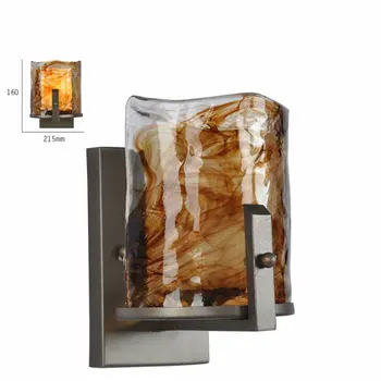 

American Retro Glass Wall Lamps vintage Bedroom Bathroom Mirror Lights Modern Decor Living room aisle corridor Wall Sconce Light
