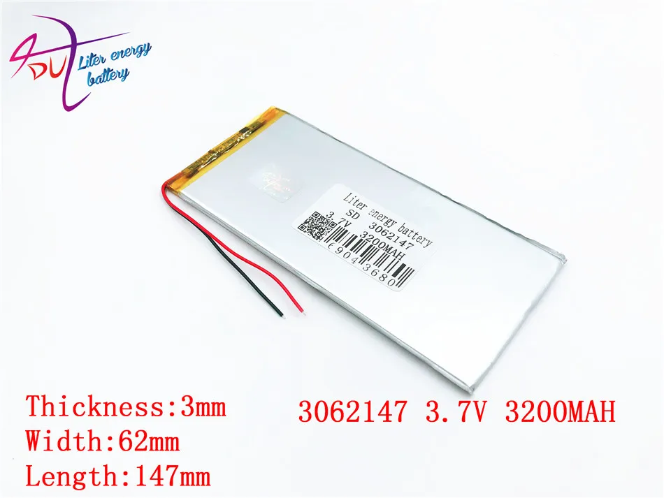 

3.7V 3200MAH 3062147 3065145 Polymer Lithium Ion / Li-ion Battery For Tablet Pc,power Bank,cell Phone,speaker