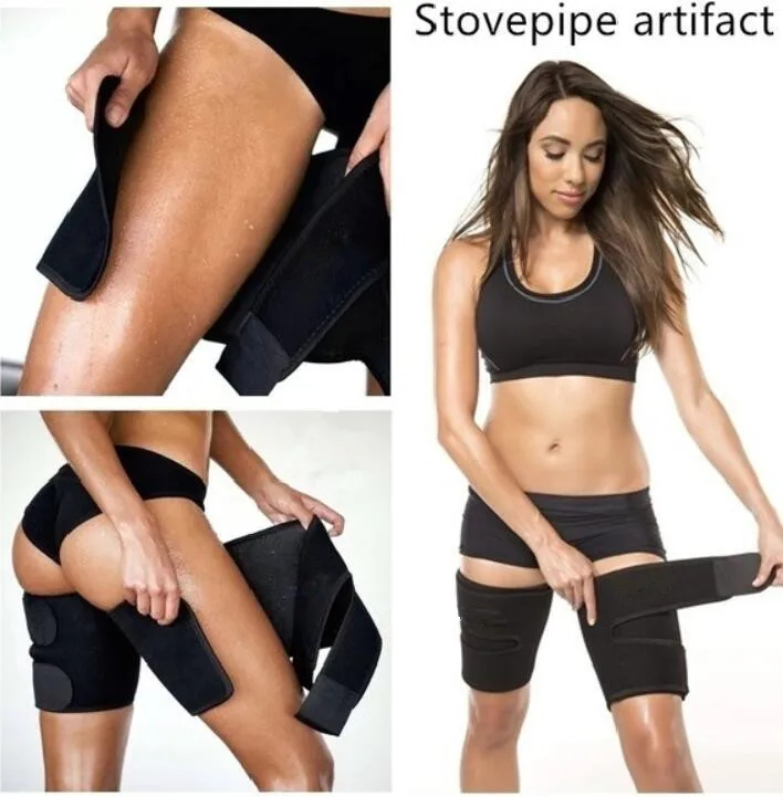 

Leg Shaper Sauna Sweat Thigh Trimmers Calories off Warmer Slender Slimming Legs Fat Thermo Neoprene Compress Belt Face Lift Tool