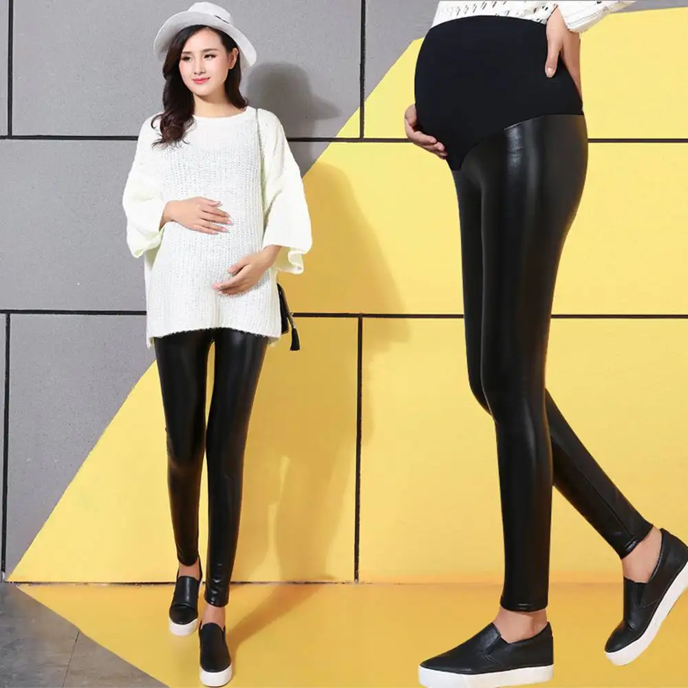 High Waist Maternity Pants Winter Thick 