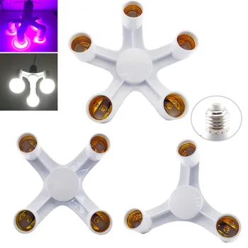 

1 to 2 3 4 5 Splitter Lamp Bulb Holder Base Socket Adapter eclectic 110V 220v Converters for LED Light Lamp Adapter