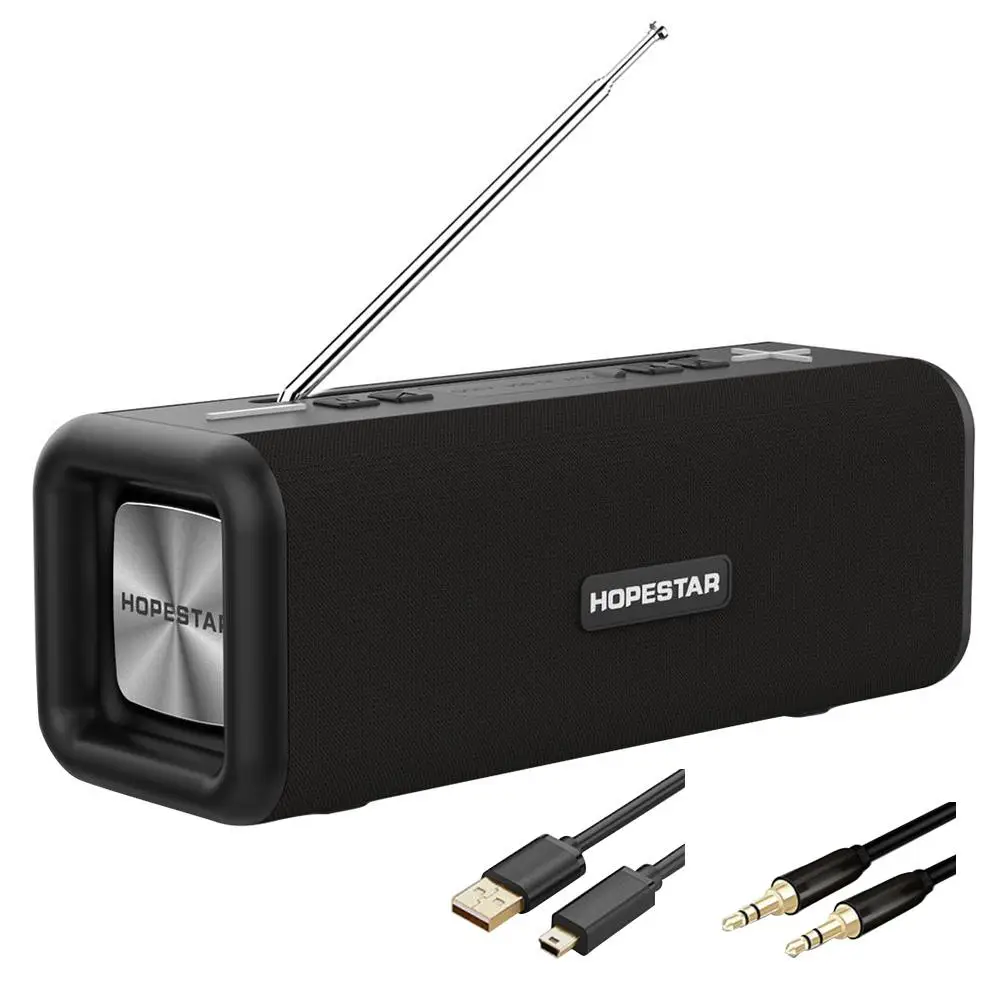 

HOPESTAR T9 Wireless Bluetooth 4.2 Speaker 10W Portable Sound Box FM Digital Radio 3D Surround Stereo Support Handsfree TF AUX