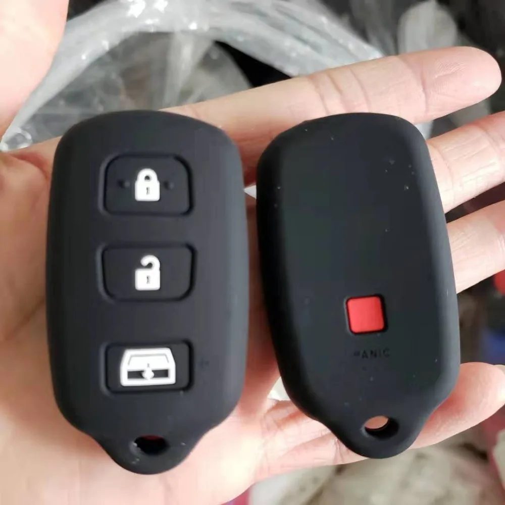 3-Buttons Silicone Fob Remote Key Case Cover For Toyota 4 Runner Sequoia Matrix