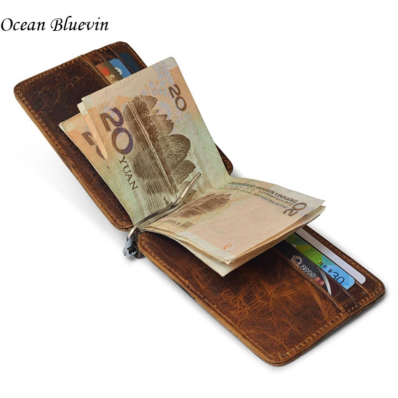 Quality Thin Vintage Men s font b Money b font font b Clips b font Wallet
