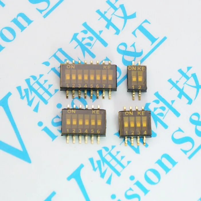 5 шт. x Переключатель SMD SMT слайд-типа 1P 2P 3P 4P 5P 6P 8P 10P 1 27 мм позиционный путь DIP черный