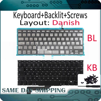 

New for Macbook Pro Retina 15" Laptop A1398 DK Danish Danmark Dansk Keyboard w/ Backlight Backlit Screws 2012-2015 Year