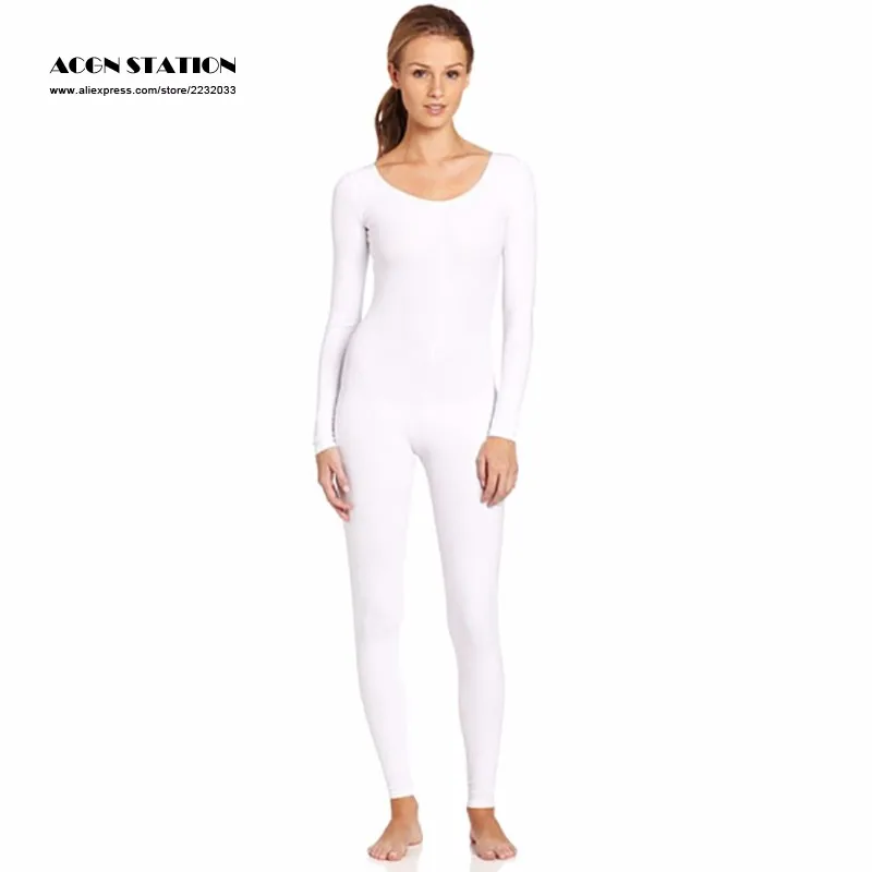 Cosplay&ware White Nude Black Yoga Slim Fit Trendy Spandex Jumpsuit For Women Colorful Bodysuit Ship Out In 24 Hours -Zentai shop online