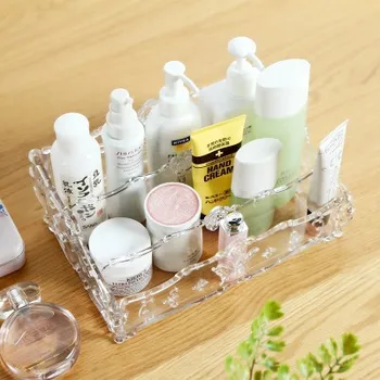

Multi box dresser transparent plastic skin care cosmetic storage desktop storage box 24*16*10cm free shipping