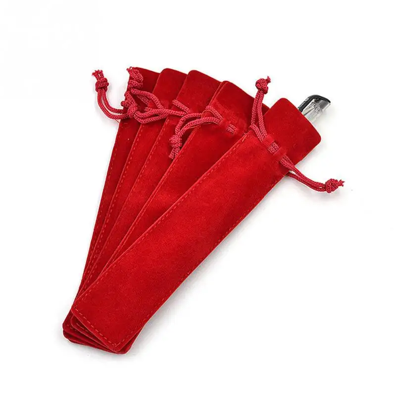 

5pcs Drawstring pencil bag pen pouch holder single ballpoint pen case bag student gift Makeup Cosmetic bag