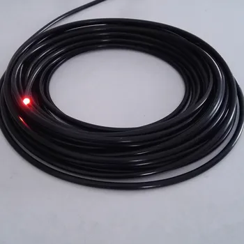 

100m Inner 4mm outer 5mm diameter end glow black PMMA fiber optic cable free shipping
