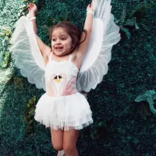 Платье с цветочным рисунком; платье для девочек; детская одежда; Весенний костюм для девочек-подростков; крылья лебедя; Ангел; Фламинго; Принцесса