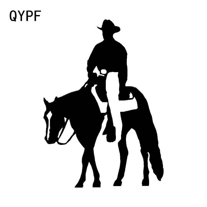 

QYPF 12.3*17.1CM Unique Equestrian Sport Decor Car Styling Sticker Reflective Vinyl Graphic Silhouette C16-0944