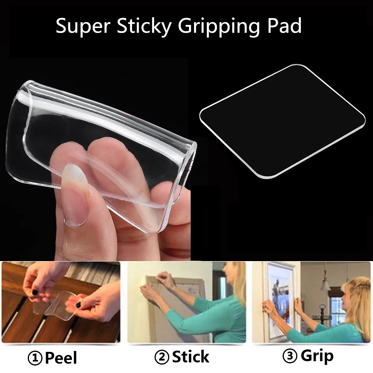

Universal Anti-Slip Mat Super Sticky Silica Gel Gripping Pad Non-slip Recycled Reusable Auto Interior Accessories Phone Holder