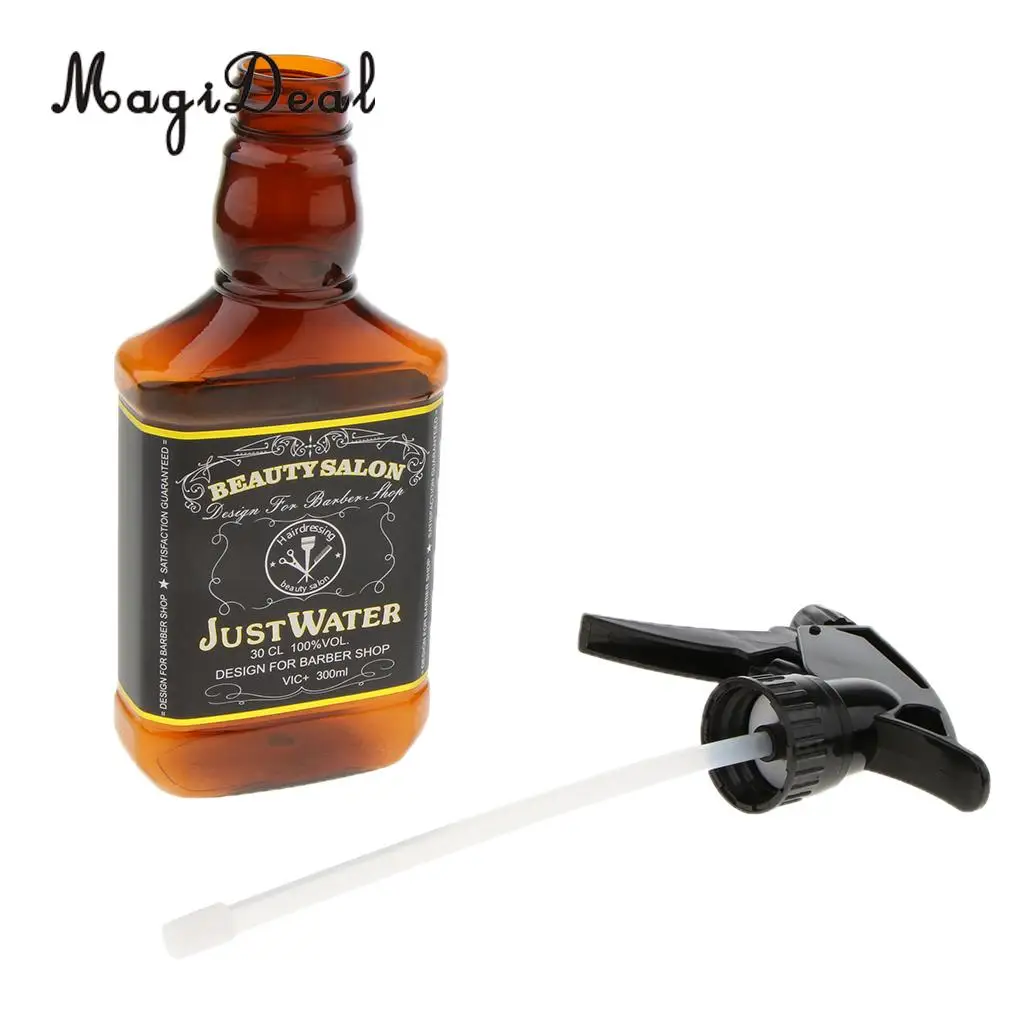 Plastic Hair Salon Spray Bottle with Mist Trigger Sprayer for Hairdressing 325ML Brown