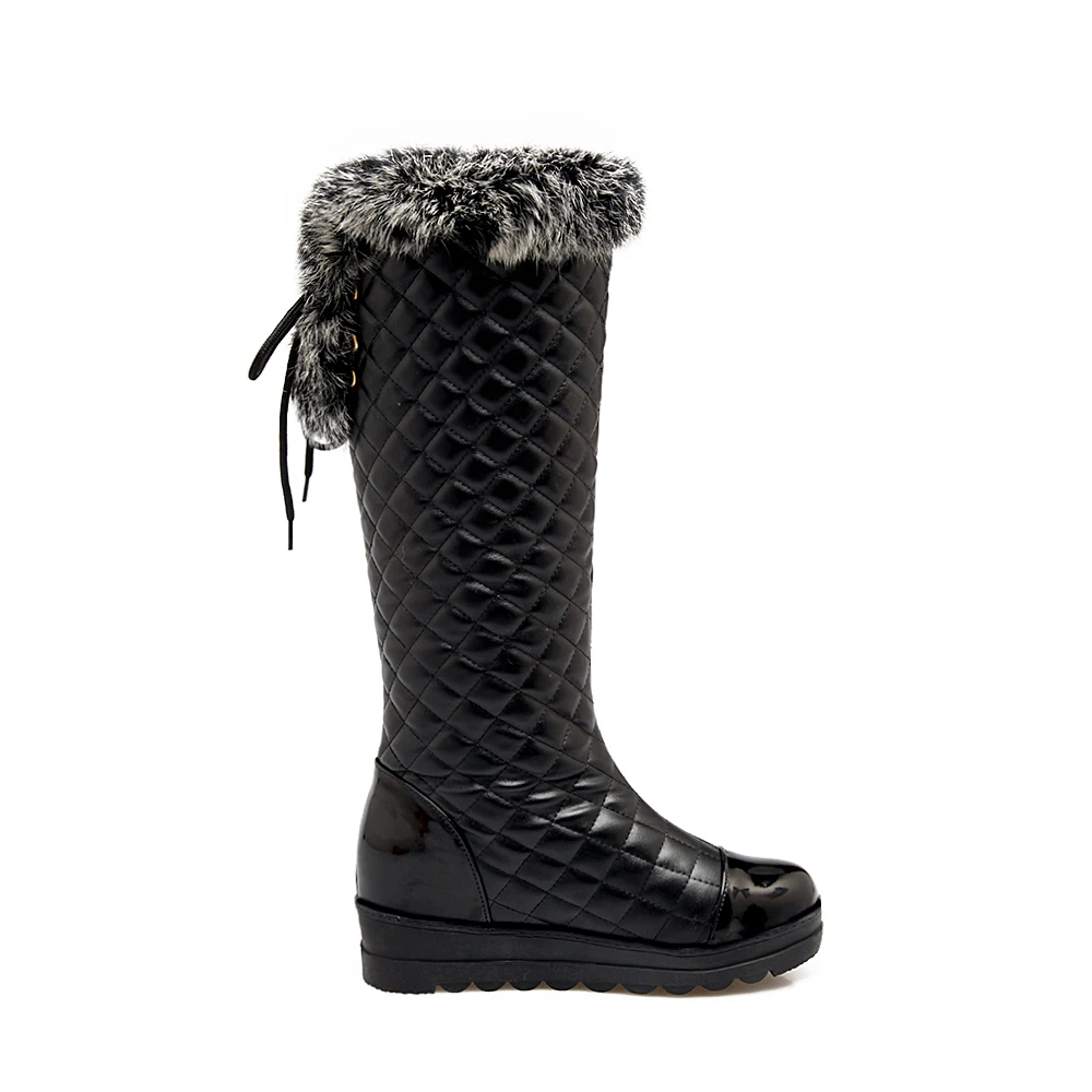 Botas Zapatos Calientes Conejo Las Nieve 34 Negro Tamaño blanco Pelo Integración Invierno Felpa Sklfcxzy Cómodos Mujeres 43 De Del Caliente 78fqWO