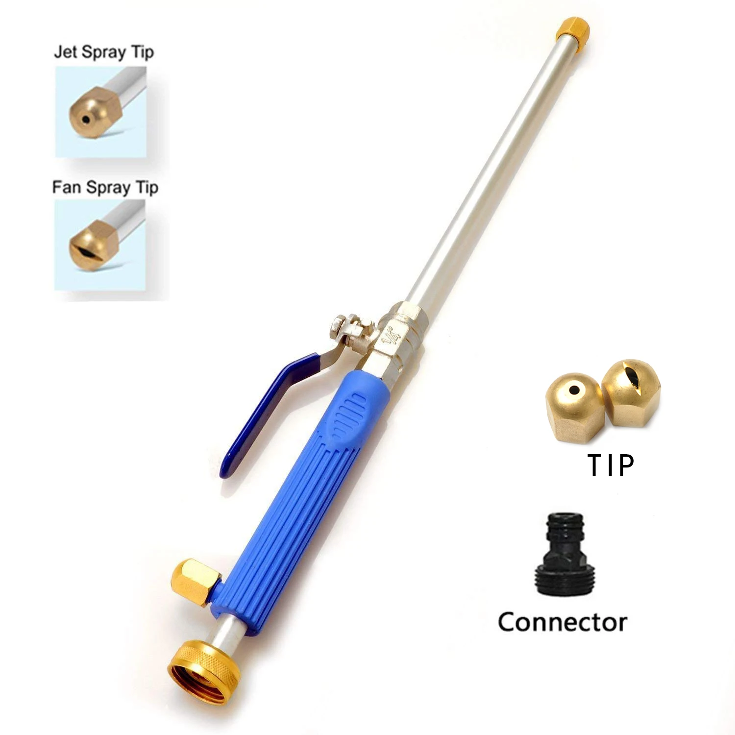 

Alloy Wash Tube Hose Car High Pressure Power Water Jet Washer Spray Nozzle Gun with 2 Spray Tips Cleaner Watering Lawn Garden