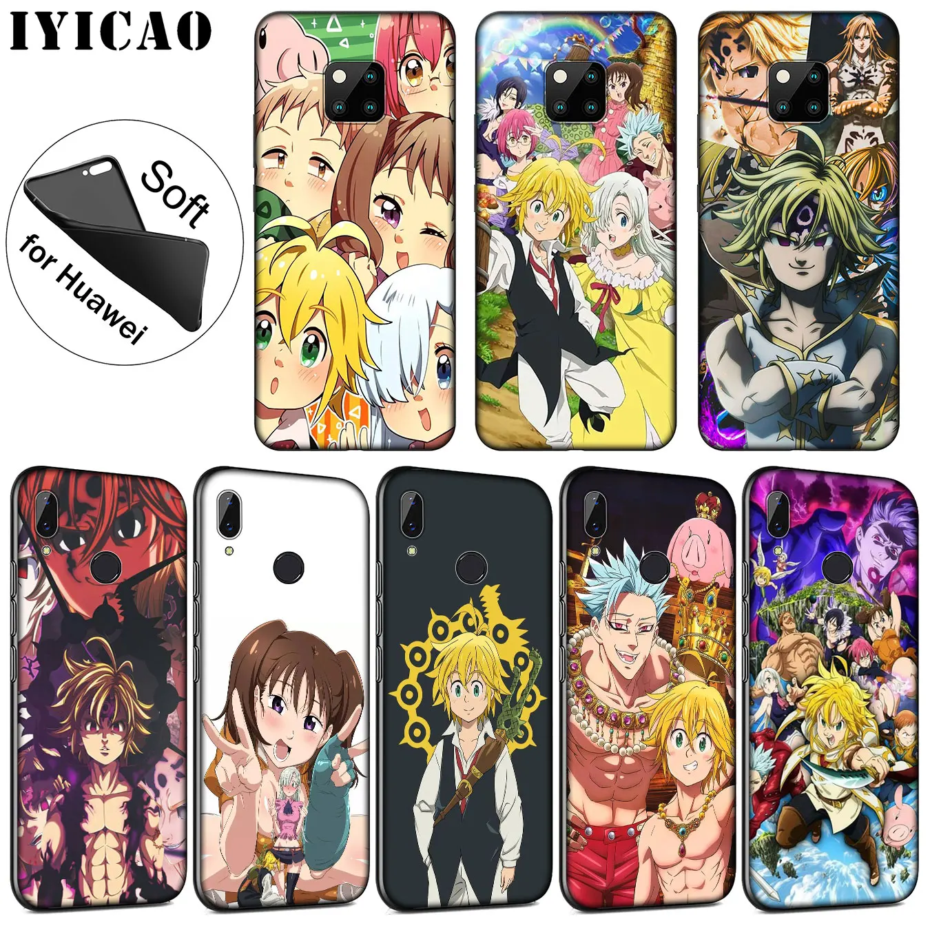 IYICAO Nanatsu no Taizai Seven Deadly Sin Мягкий силиконовый чехол для телефона Huawei Mate 30 20 10 Pro Lite Nova