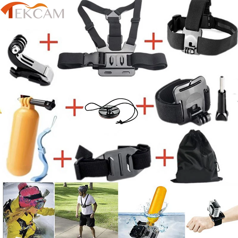 Buy Cheap Tekcam For SJCAM Accessories Set For Sj5000 sj4000 Gopro Hero 5 4 3 Sony AS200v SJ6 Xiaoi Yi 2 4K Eken H9/H9R H8 Action Camera