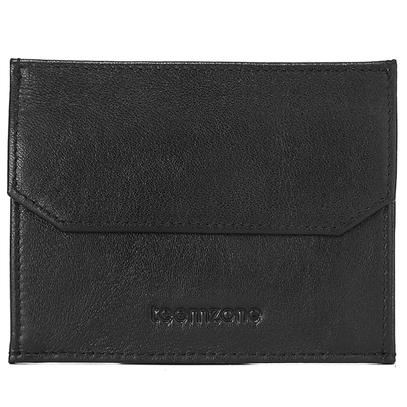 Teemzone RFID Блокировка натуральная кожа мужской кошелек Hasp портмоне маленький