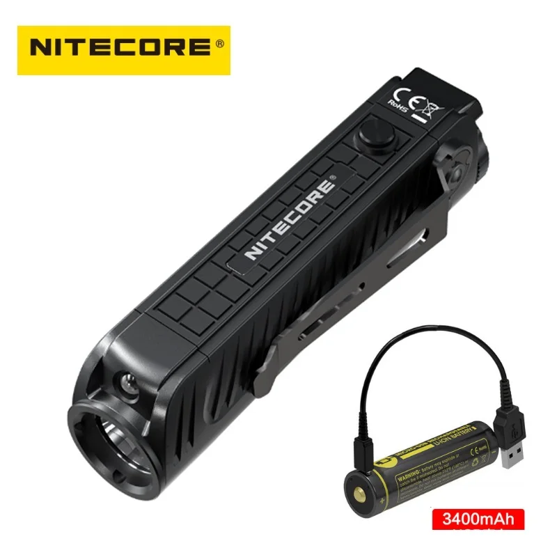 Nitecore P18 светодиодный фонарик Unibody Die-case футуристический CREE XHP35 HD 1800 люмен тактический фонарь с вспомогательным красным светом - Испускаемый цвет: with 3400 battery