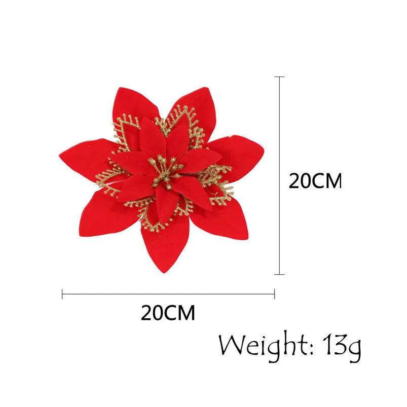 Christmas Tree Ornament Flower Romantic Rosette Hanging Party Decoration New Year Xmas Ornament for home Home Decor #25o26 (13)