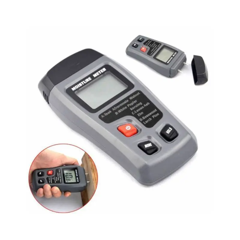 

LCD Digital Display Wood Moisture Meter Range 0-99.9% Wood Humidity Tester Timber Damp Detector
