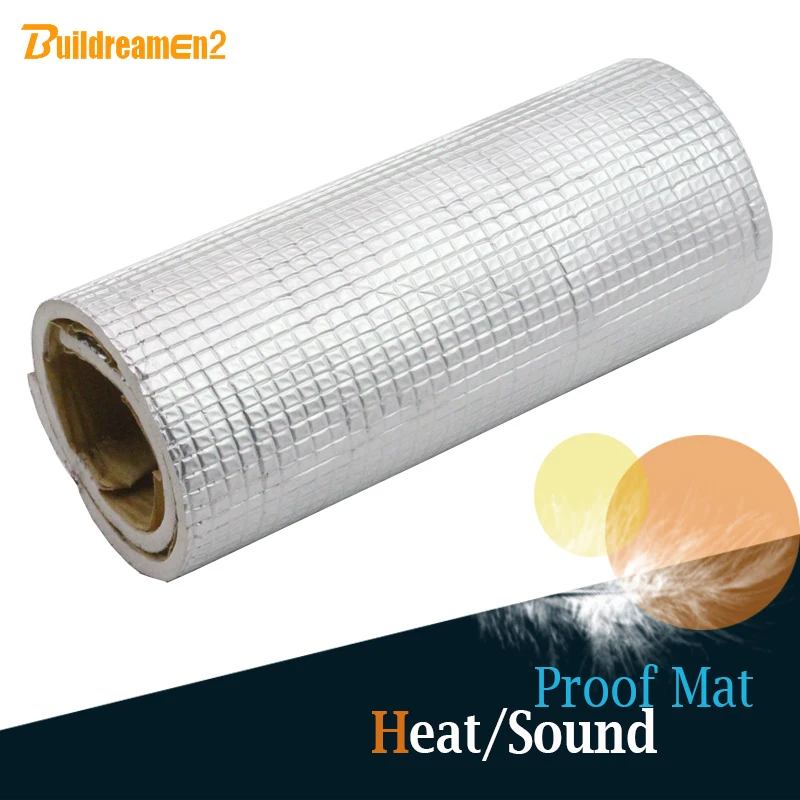 

Buildreamen2 140CM x 100CM Car Truck Heat Insulation Sound Proof Mat Sheet Noise Control Aluminum Foil Deadening Deadener