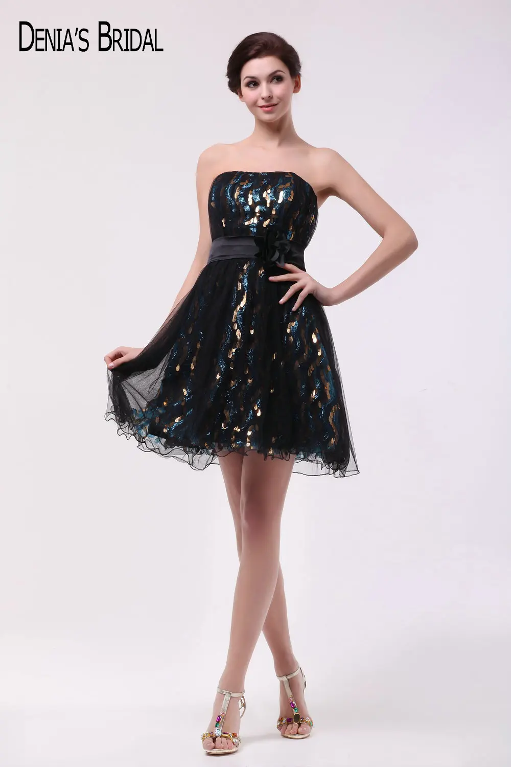 Black knee length dresses uk 2017 quality