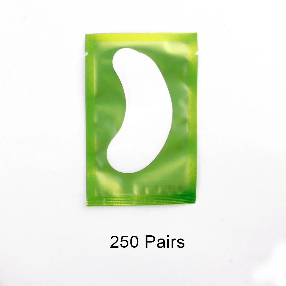 50/250 пар/партия гидрогелевые патчи для ресниц под накладками для глаз бумажные накладки для наращивания ресниц косметика для ресниц Макияж - Color: 250 Pairs green
