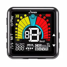 Donner Rechargeable Clip on Tuner for All Instrument, Guitar Ukulele Bass Banjo Vionlin Mandolin Digital Metronome Tuner Tone Ge