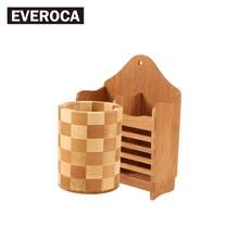 Натуральные Бамбуковые Палочки для еды, держатель, простая и креативная кухонная утварь, палочки для еды для хранения, палочки для еды, ложки, стойки